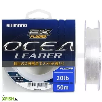 Shimano Line Ocea Ex Fluoro Leader Rablóhalas Előkezsinór Víztiszta 50m 0,169mm 1,81Kg