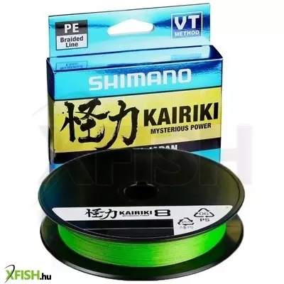 Shimano Line Kairiki 8 Fonott Zsinór Világoszöld 150m 0,16mm 10,3Kg