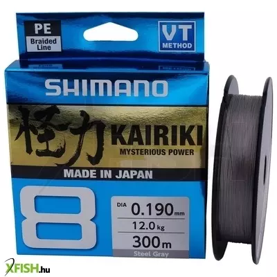 Shimano Line Kairiki 8 Fonott Zsinór Szürke 300m 0,06mm 5,3Kg