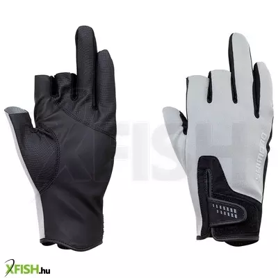 Shimano Apparel Pearl Fit Gloves Két Ujjas Kesztyű Szürke S
