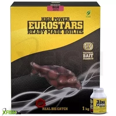 Sbs Eurostar Ready-Made Bojli + Bonus 50 Ml 3 In One Turbo Bait Dip Cranberry & Black Caviar 1 Kg 20 Mm