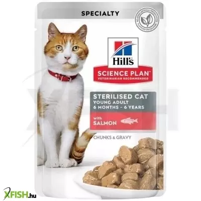 Hills science plan feline young adult sterilizedcat cig salmon alutasak 12x85g multipack