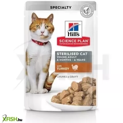 Hills science plan feline young adult sterilzedcat turkey alutasak 12x85g multipack