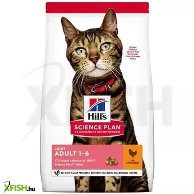 Hills science plan feline adult light chicken 1,5kg