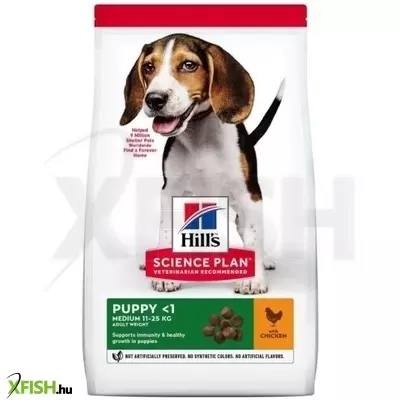 Hills science plan canine puppy medium chicken 18 kg breb