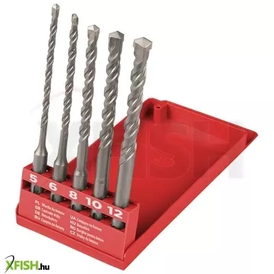 Neotools sds plus betonfúró készlet 5, 6, 8, 10, 12mm x160mm