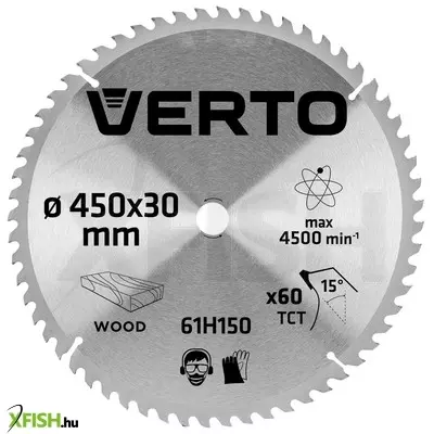 Neotools körfűrészlap keményfém fogakkal, 450x30mm, 60 fog
