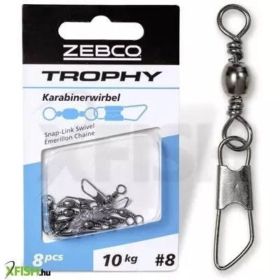 Zebco Trophy Snap-Link Forgókapocs 4-es 48mm 16Kg 8db/csomag