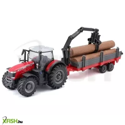 Bburago - massey fergusson 8740s darus utánfutóval