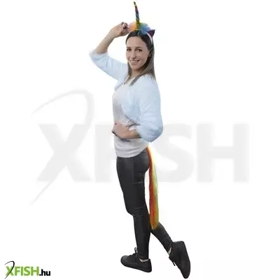 funny fashion unikornis jelmez kiegészítő készlet - szivárvány