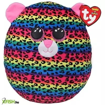 Ty squish-a-boos párna alakú plüss figura dotty, 30 cm - színes leopárd