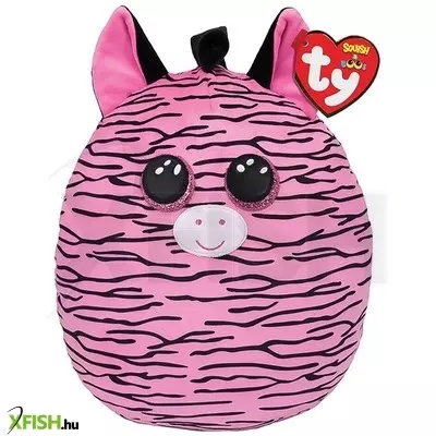 Ty squish-a-boos párna alakú plüss figura zoey, 30 cm - rózsaszín zebra