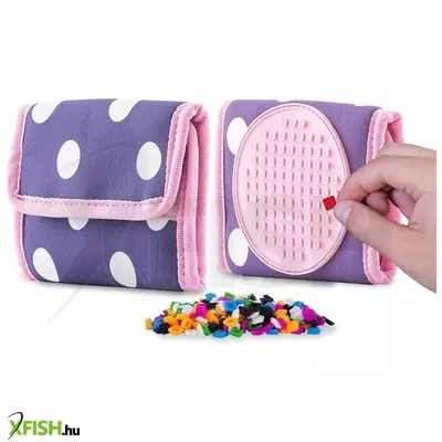 Pixie pénztárca - kék-rózsaszín, pöttyös