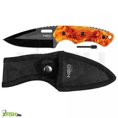 Neotools taktikai kés, full-tang, teljes hossz 20cm, rozsdamentes acél, kovakő tűzgyújtáshoz, 9cm penge hossz