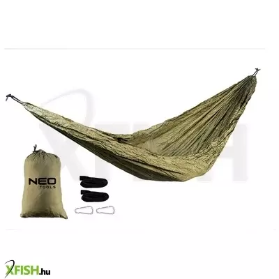 Neotools függőágy 330x140cm, 210t nylon, maxterhelhetőség 200kg, sötétzöld