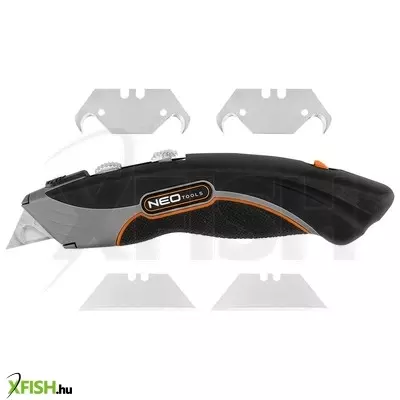 Neotools trapézpengés kés, fémházas  6db kampós és trapéz pengével