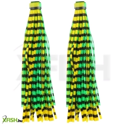 Reiva Silicon Skirt Harcsázó Műcsali Műcsali Sárga Zöld Fekete 9cm 2db/csomag