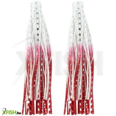 Reiva Silicon Skirt Harcsázó Műcsali Műcsali Fehér Piros Ezüst 9cm 2db/csomag