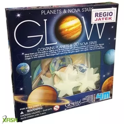 4m sötétben világító bolygó és csillag készlet