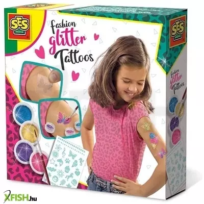 Ses divatos csillámtetoválás készlet