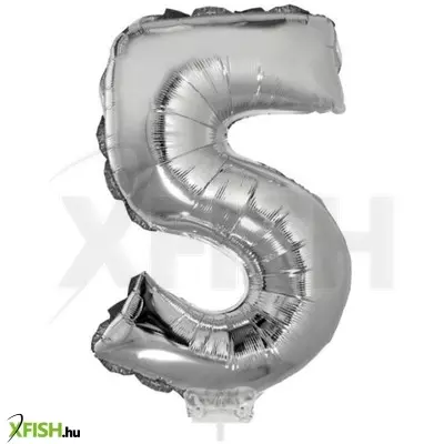 funny fashion számos lufi - 5, ezüst, 42 cm