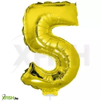 Funny fashion számos lufi - 5, arany, 42 cm