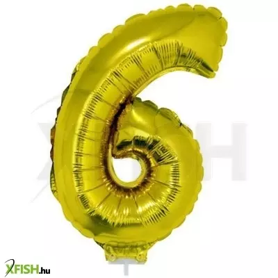 Funny fashion számos lufi - 6, arany, 42 cm