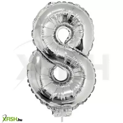 funny fashion számos lufi - 8, ezüst, 42 cm
