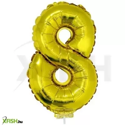 Funny fashion számos lufi - 8, arany, 42 cm