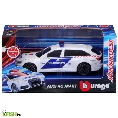 bburago 1 /43 audi a6 szirénázó magyar rendőrautó