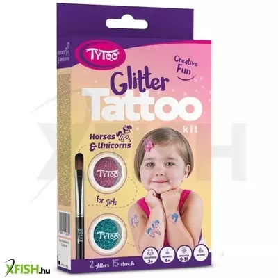 Tytoo lovak & unikornis csillámtetoválás szett