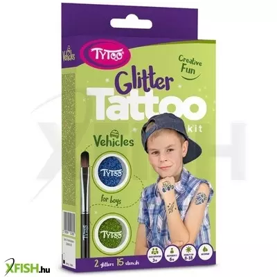 Tytoo járművek csillámtetoválás szett