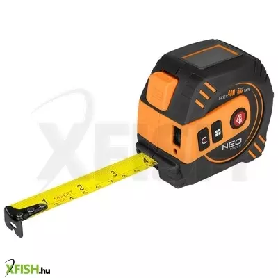 Neotools lézeres távolságmérő beépített mérőszalaggal, hatótáv 40m, mérőszalag 19mm X 5m, li-ion akkumulátor