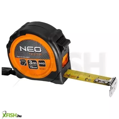 Neotools mérőszalag 3m / 19mm, mágneses, dupla fékes