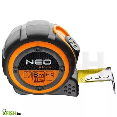 Neotools mérőszalag 8m / 25mm, acél, mágneses