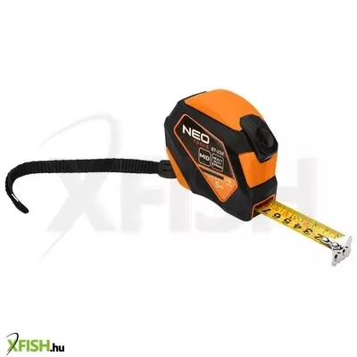 Neotools mérőszalag, 5m/19mm, acél, mágneses, autostop+ rögzítő
