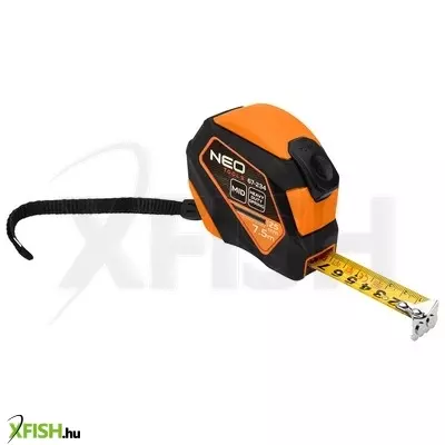 Neotools mérőszalag, 7,5m/25mm, acél, mágneses, autostop+ rögzítő