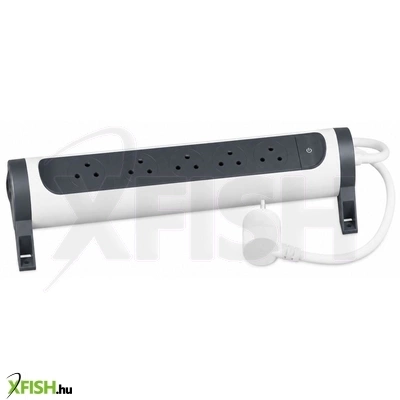 legrand 694542 elosztósor premium 5x2p+f forgatható, 5 m vezetékkel, fehér