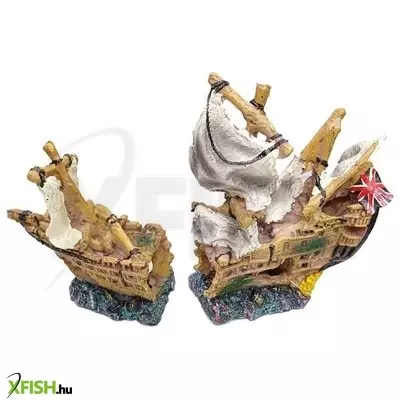 Cilicili brit hajóroncs akvárium dekoráció (kétrészes) - 71292 (23x6x16cm)
