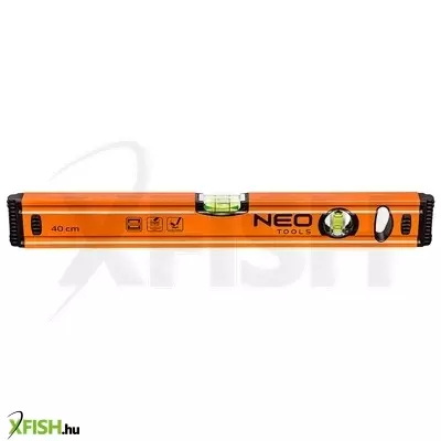 Neotools vízmérték 40cm, 2 libella, 1 mart talp