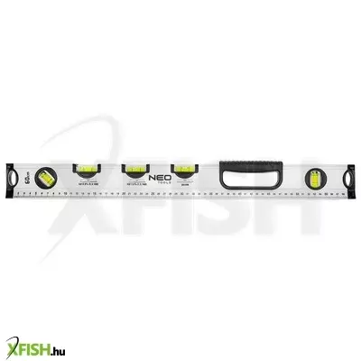 Neotools vízmérték, alumínium, lejtésmérő, 5 libella, fogantyú, 60cm