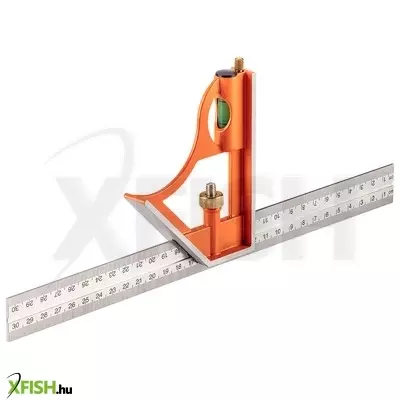 Neotools profi szögmérő, derékszög és vonalzó, rozsdamentes-alu 30cm