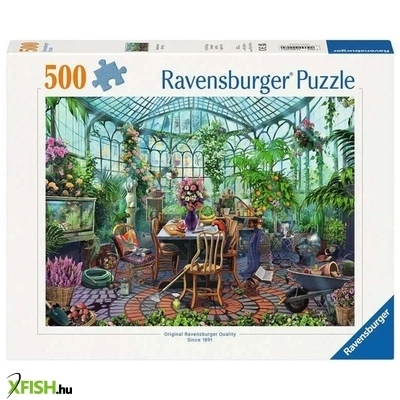 Ravensburger puzzle 500 db - reggel az üvegházban