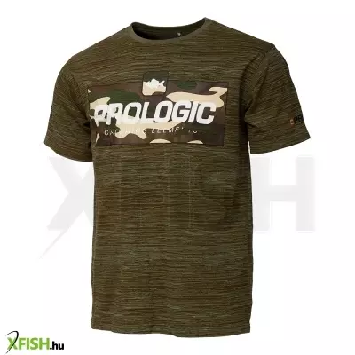 Prologic Bark Print T-Shirt Burnt Olive Green Horgász Poló M