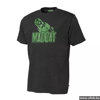 Madcat Clonk Teaser T-Shirt Dark Grey Melange Szürke-Zöld Póló M