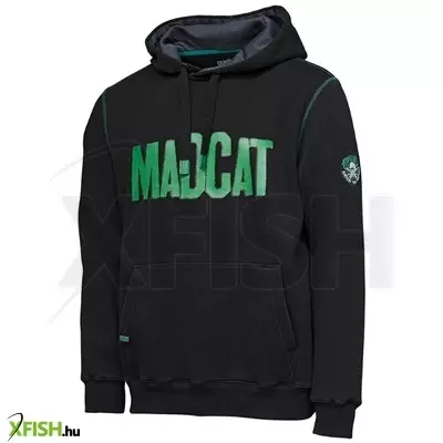 Madcat Mega Logo Hoodie Black Caviar Fekete Pulóver Xl