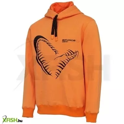 Savage Gear Mega Jaw Hoodie Sun Orange Horgász Pulóver Xl