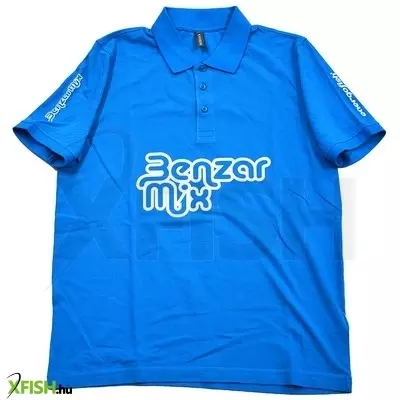 Benzar Mix Galléros Horgász Póló Kék S