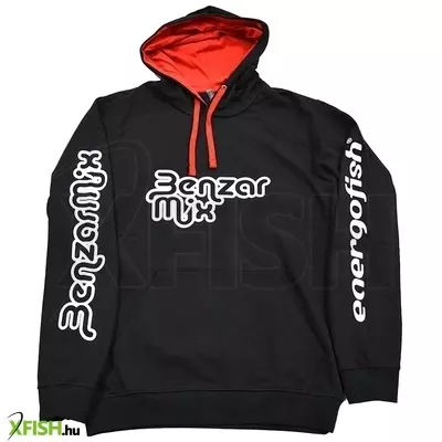 Benzar Mix Kapucnis Horgász Pulóver Fekete L