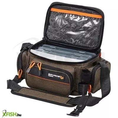 Savage Gear System Box Bag S Pergető Táska 3 Dobozzal 15x36x23cm 5,5 L